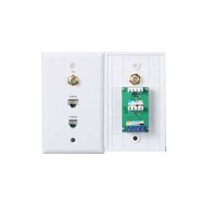   (6p6c) Wall Plate   White   Data, voice, TV connectors Electronics