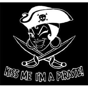  Evilkid   Kiss Me Im A Pirate Girl   Rub On Sticker 