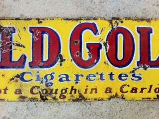   Not a Cough in a Carload Metal Sign Tobacco Advertising Antique  