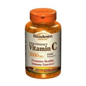  Sundown Naturals  Vitamin C, 1000mg, Ascorbic Acid, 100 