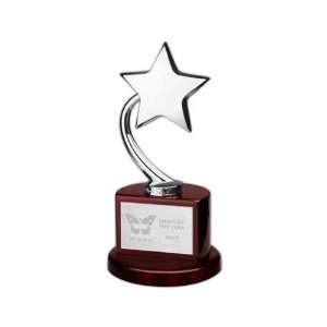  Stella III   Award with metal shooting star on wood base 