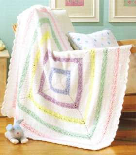 Aran Baby Afghans Crochet Patterns Square Cables Book  