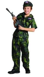CHILDS ARMY COMMANDO MILITARY SOLDIER HALLOWEEN COSTUME  