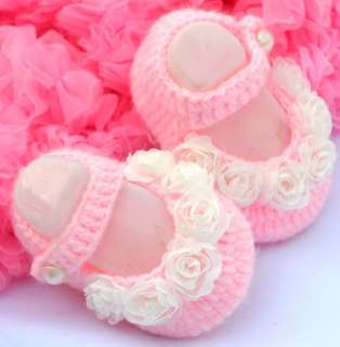 pink Mary Jane Newborn baby girl reborn doll booties  
