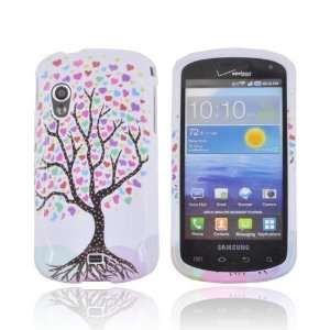  For Samsung Stratosphere i405 Black Tree Colorful Hearts 