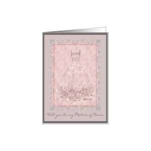  Matron of Honor Request  Lacy Dress Card Health 