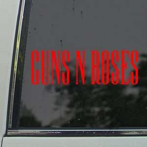  Guns N Roses Red Decal Metal Hard Rock Band Car Red 