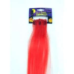  18 Red Hair Strip Extension Goth Cosplay Punk Anime 