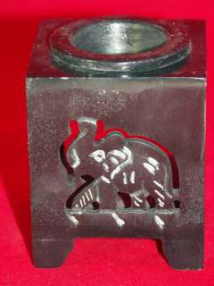  Burner w/ Etched Elephant New Age African Indian Aroma Lamp NIB  