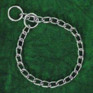 DOG TRAINING OBEDIENCE COLLARS CHROME CHOKE CHAINS 18 in 2mm LOT OF 5 