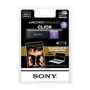  Sony Micro Vault Click 4 GB USB 2.0 Flash Drive with Virtual 