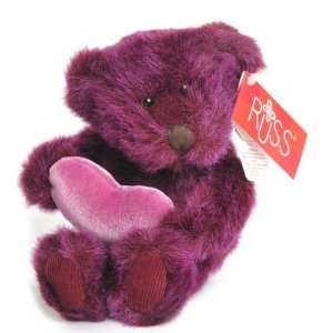  Russ Heart Huggers Bear   Purple [Toy] Toys & Games