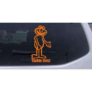 Orange 14in X 7.6in    Funny Elmo Tickle This Funny Car Window Wall 