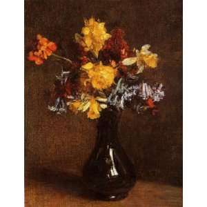   Vase of Flowers Henri Fantin Latour Hand Painted Art