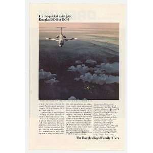  1966 Douglas DC 9 Fly Quick & Quiet Jet Print Ad (21563 