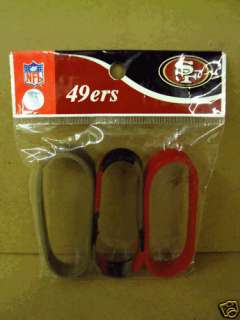 San Francisco 49ers 3 Rubber Wristbands Bracelets New  