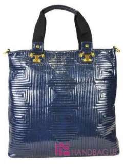   Emboss Designer Inspired VSC 2 Way Tote Purse Handbag Navy SET  