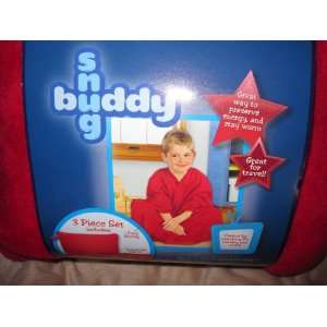  SNUG BUDDY for Kids ~ RED w/ Pillow ~ 3 Piece Set