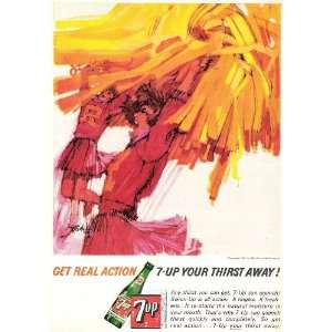  7 Up Soft Drink 1964 Original Advertisement with 