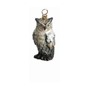  Joy to the World owl charity glass Christmas ornament 
