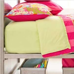  Classic Color Ruffle Duvet Cover in Celery Size King 