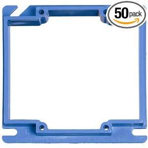   A422 Outlet Box Cover, Square, Raised, 2 Gang, 4 Inch, Blue, 50 Pack