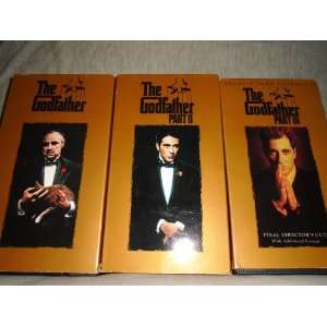  THE Godfather part I, part II, part III   Six (6) VHS 