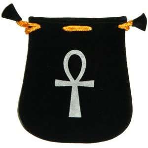  Egyptian Ankh Velvet Drawstring Pouch 