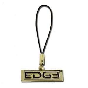  Licensed Gold WWE Cellphone Charm of EDGE Logo in Black 
