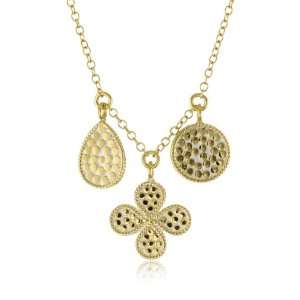 Anna Beck Designs Gili 18k Gold Plated Flower Charm Necklace