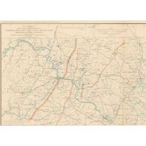  Bien 1895 Antique Map of Military Departments of WA, PA, Annapolis 