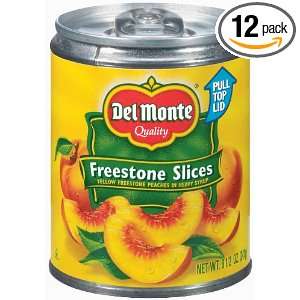 Del Monte Freestone Sliced Peaches, 8.5 Ounce Cans (Pack of 12 