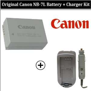 Canon Nb 7l Lithium ion Battery + Ac/dc Rapid Home and Car Charger for 