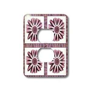 Stripes Petals   Four pink and mauve striped flowers with flower petal 