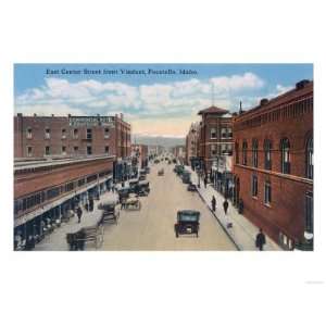 Viaduct View of East Center Street   Pocatello, ID Giclee Poster Print 