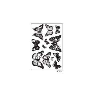 Maya Road   Clear Acrylic Stamps   Ornate Vintage Butterflies