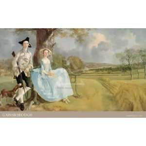  Mr. And Mrs. Andrews, About 1750 by Gainsborough. Size 31 