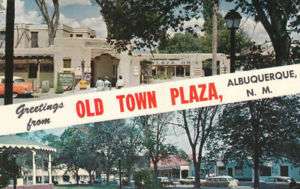 F0845 NM, Albuquerque Old Town Plaza Postcard  