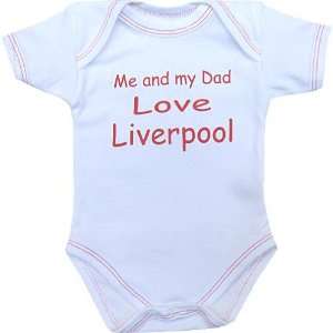   Dad Love Liverpool Baby Bodysuit Vest Newborn  12 months in 9 Colours