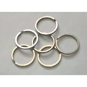   Key Rings Steel Nickel Plate 1 Outer diameter 100 Pcs Arts, Crafts