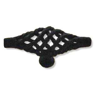 Cabinet Knobs, Black Wrought Iron Bird Cage Style Cabinet Knob, 3 1/2 