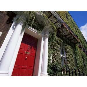  Red Door and Ivy Covered Building, St. Stephens Green 