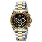 NEW INVICTA MENS TWO TONE BLACK DIAL SPEEDWAY CHRONOGRAPH WATCH 9224