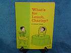   VINTAGE SCHOLASTIC 6TH PRINT WHATS FOR LUNCH CHARLEY ? HODGES ALIKI