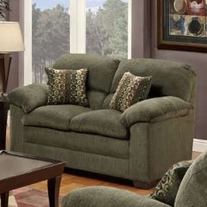 Simmons Upholstery Simmons Radar Forest Faux Leather Loveseat with 