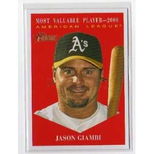 2010 Topps Heritage 471 Short Print Jason Giambi Athletics Baseball 