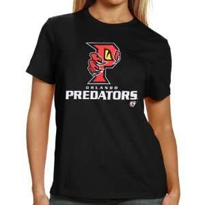  Champion Orlando Predators Ladies Black Mascot T shirt 
