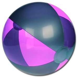 Beachballs   16 Translucent Purple & Silver Beach Balls