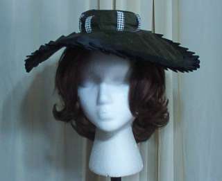 E68 Gothic Victorian Steampunk Civil War hat bonnet  