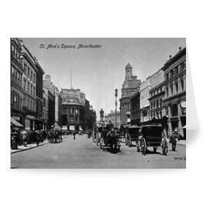 St. Anns Square, Manchester, c.1910 (b/w   Greeting Card (Pack of 2 